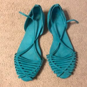 Zara sandals in teal size 40